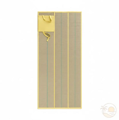tapis de plage en paille jaune