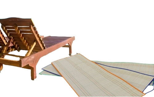 tapis de plage paille transat