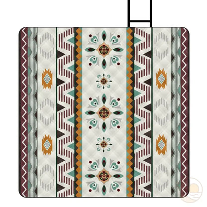 tapis de plage pliable azteque brun clair