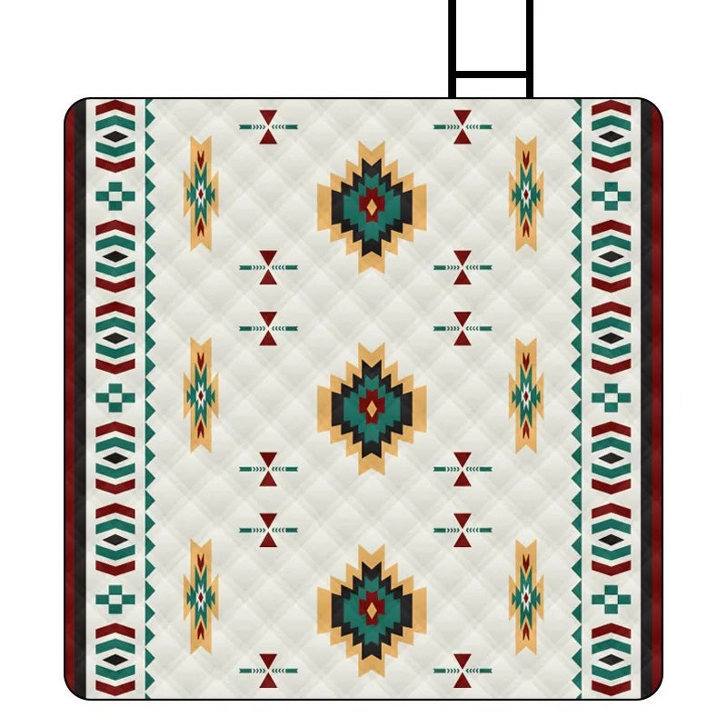 tapis de plage pliable boheme naturel