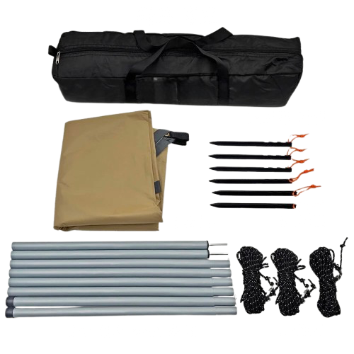 tarp tente de plage beige