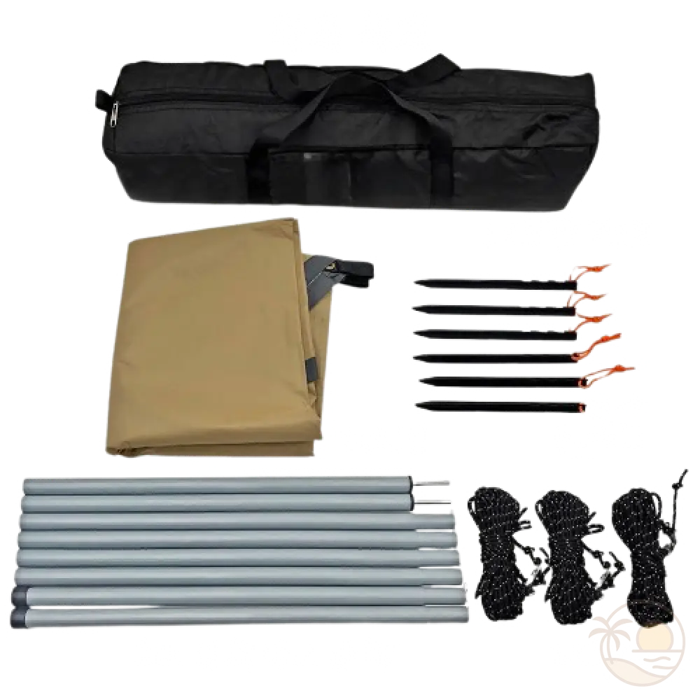 tarp tente de plage beige