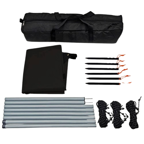 tarp tente de plage noir
