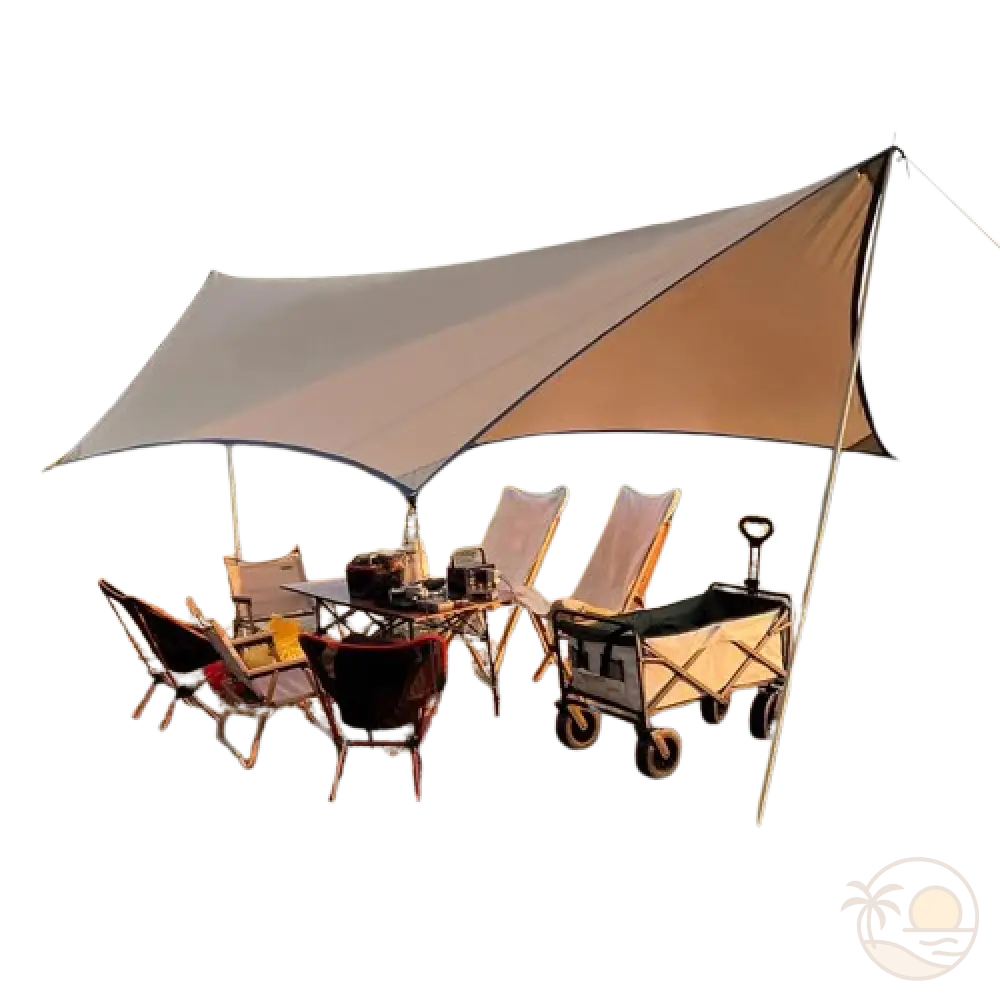 tarp tente de plage ouverte