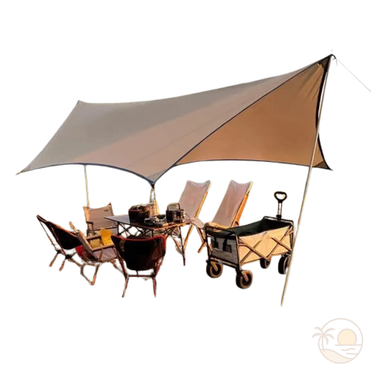 tarp tente de plage ouverte