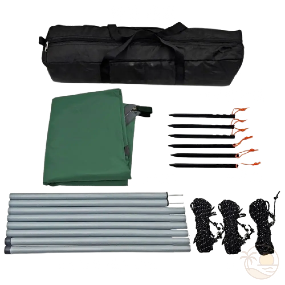 tarp tente de plage vert