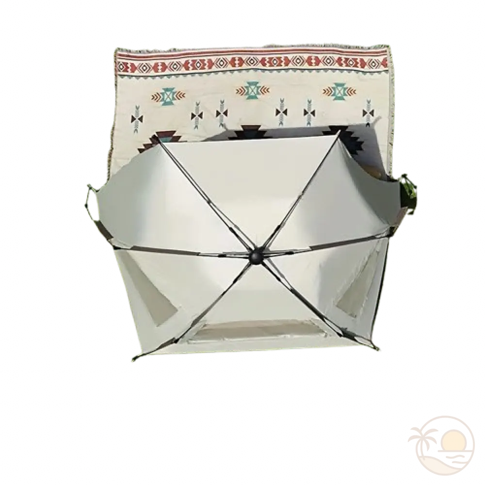 tente de plage adulte dessus