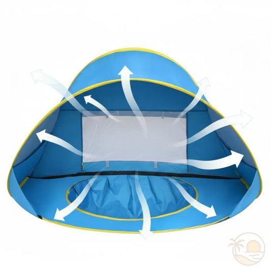tente de plage bebe aeration