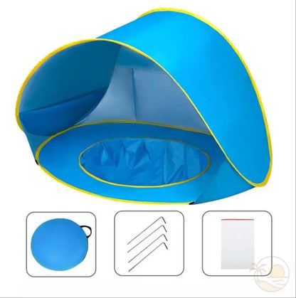 tente de plage bebe bleue