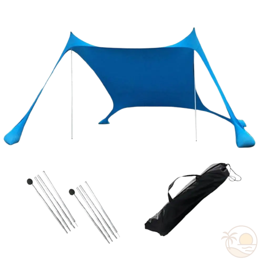 tente de plage bleue 210