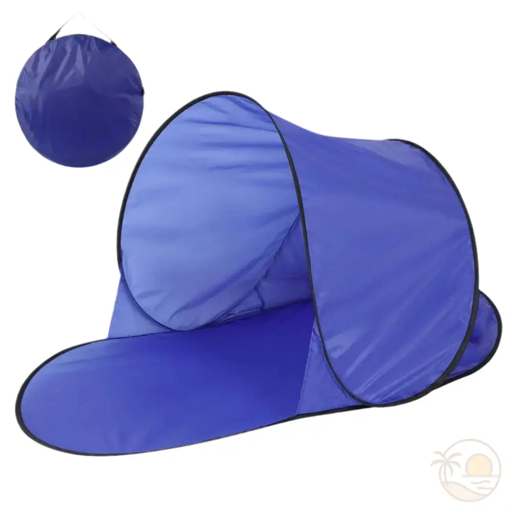 tente de plage pliable bleue
