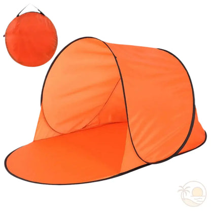 tente de plage pliable orange