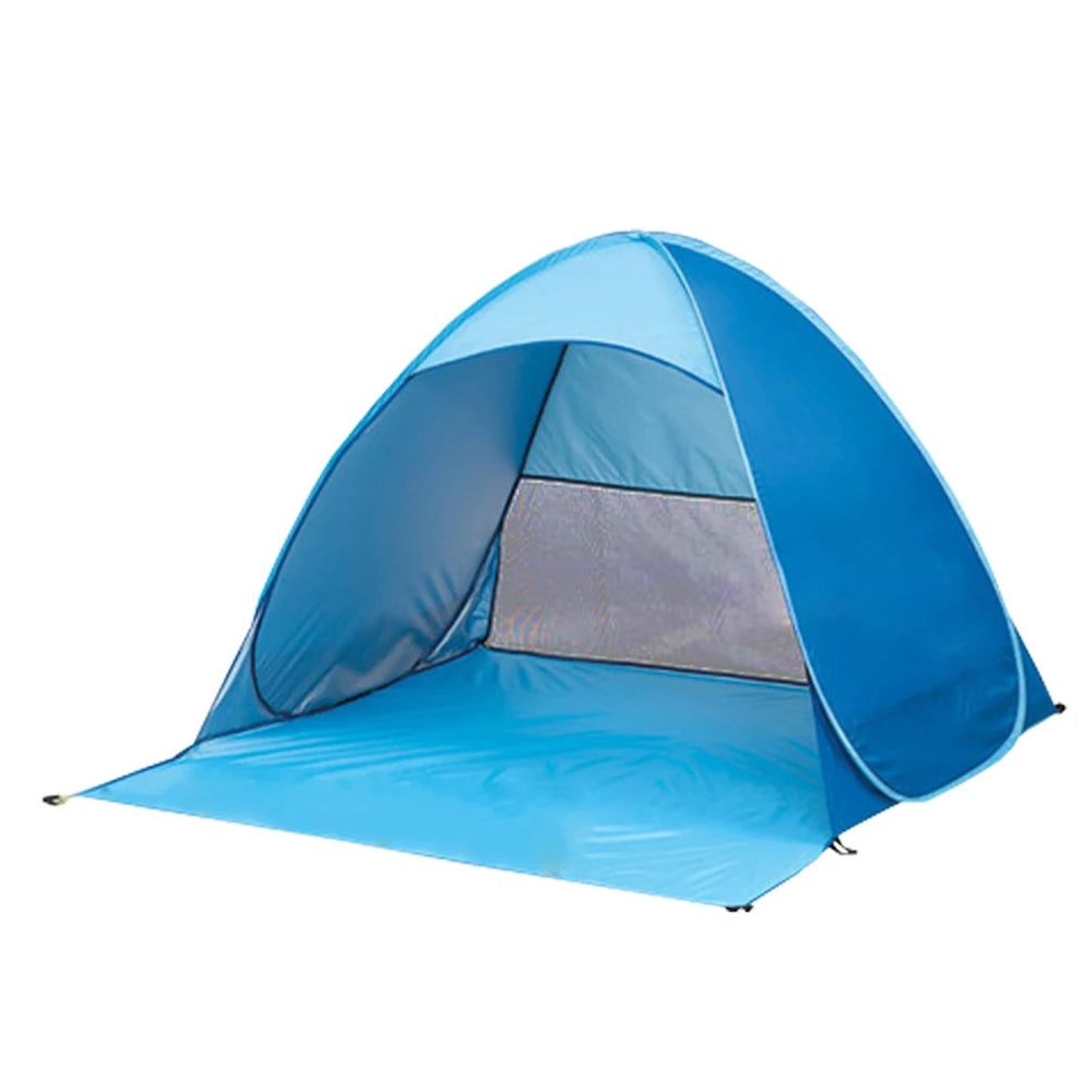 tente de plage pop up bleue 1