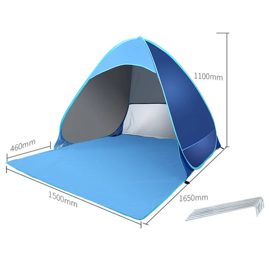tente de plage pop up bleue dimensions