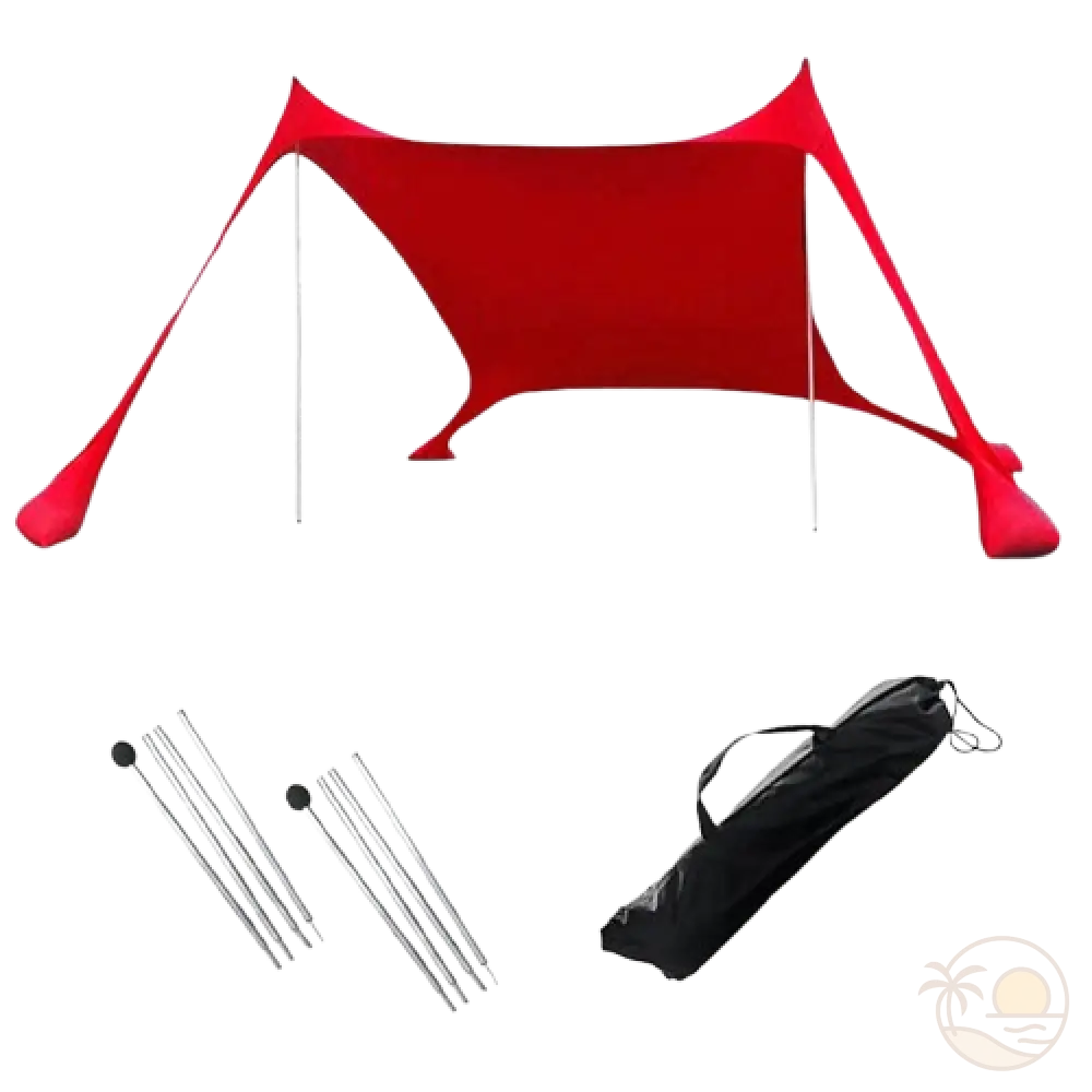 tente de plage rouge 210