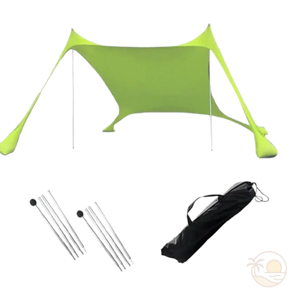 tente de plage verte 210