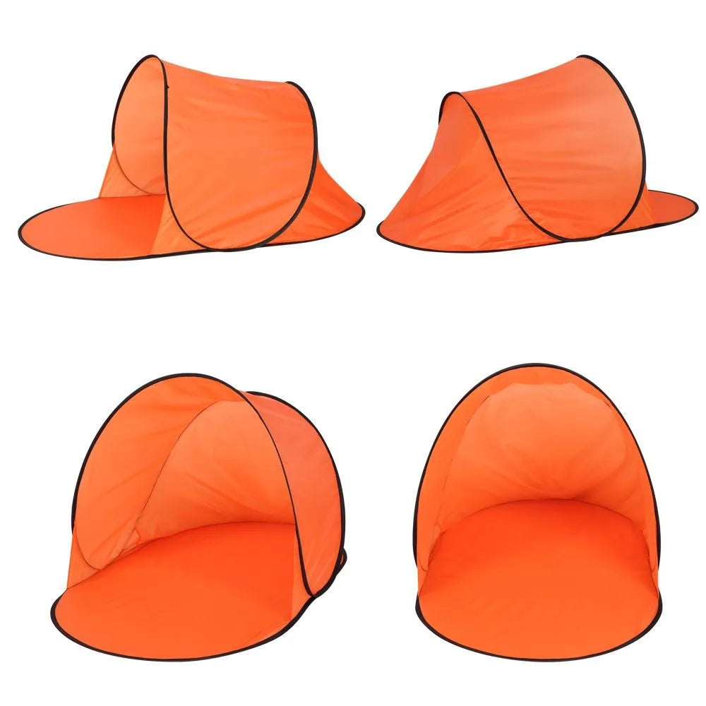 tentes de plage pliables orange