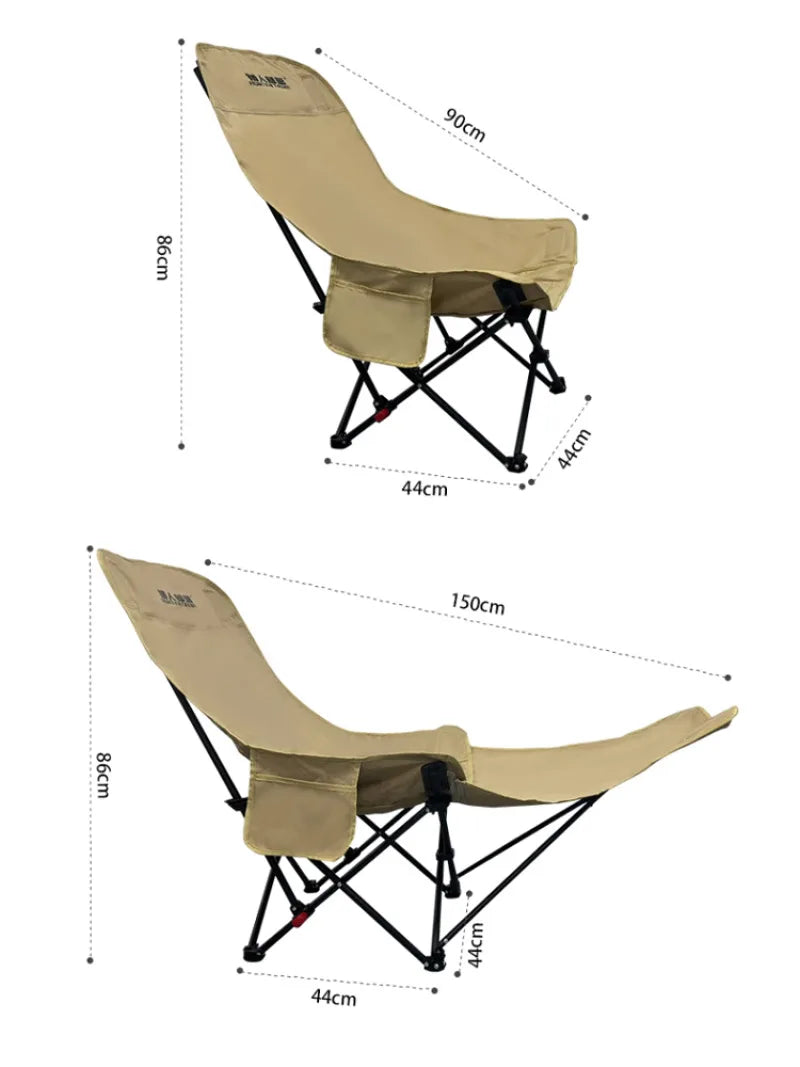 transat de plage pliable beige dimensions