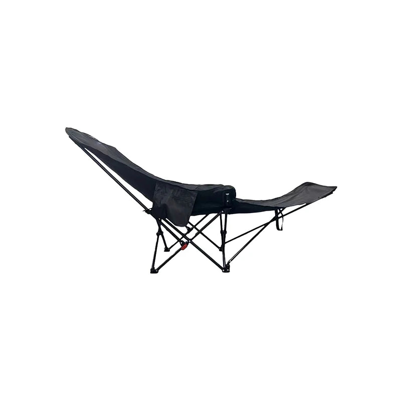 transat de plage pliable noir