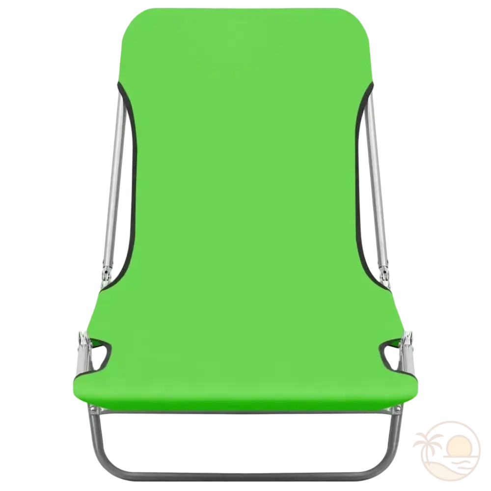 transat de plage pliable vert face