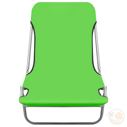 transat de plage pliable vert face
