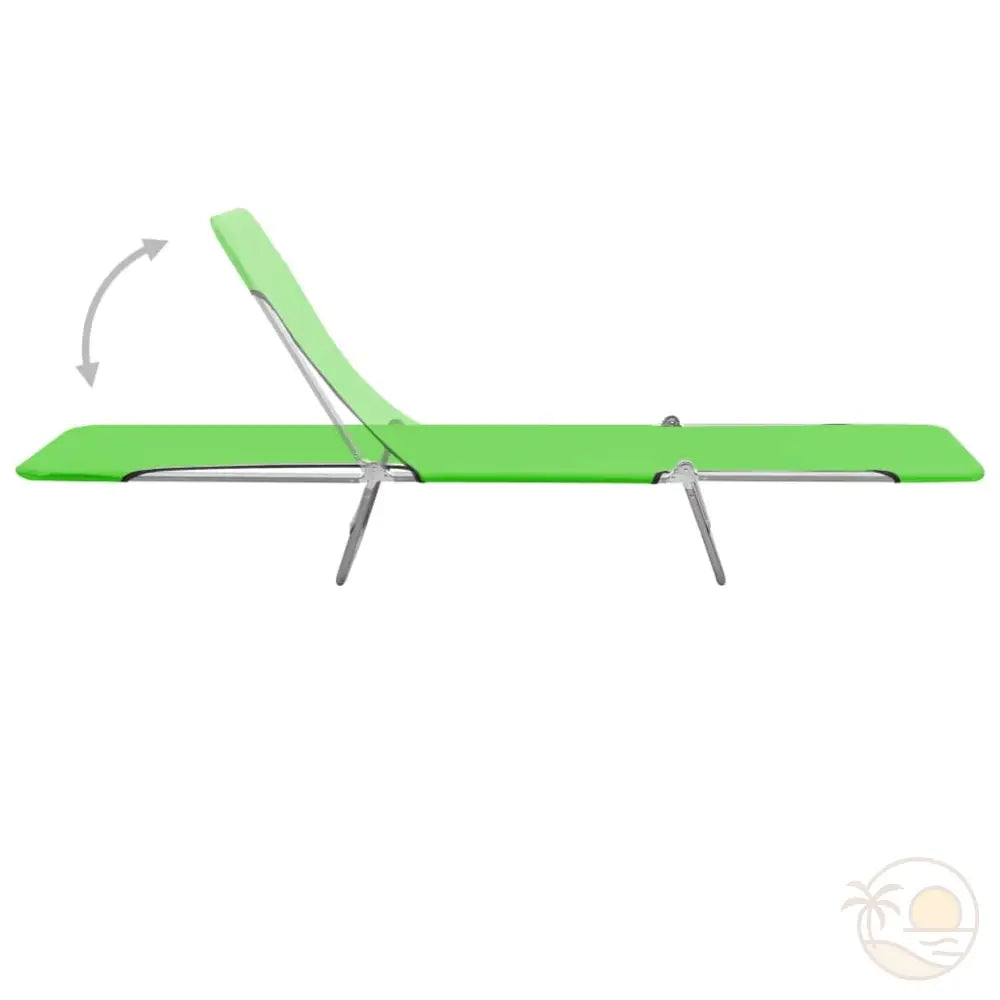 transat de plage pliable vert pliage