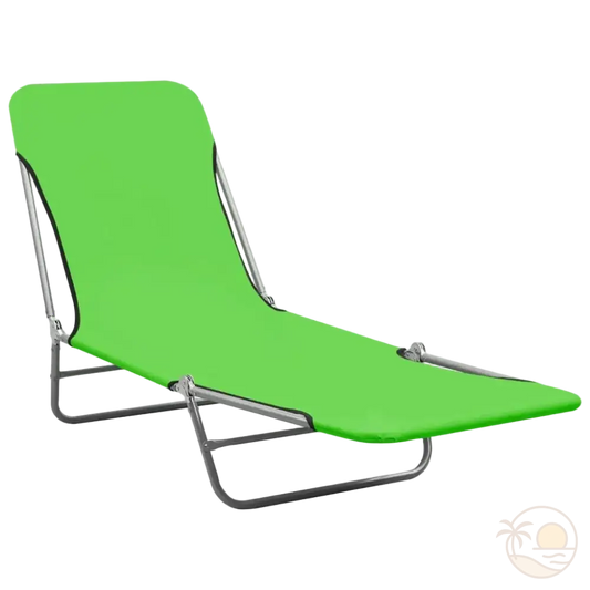 transat de plage pliable vert profil