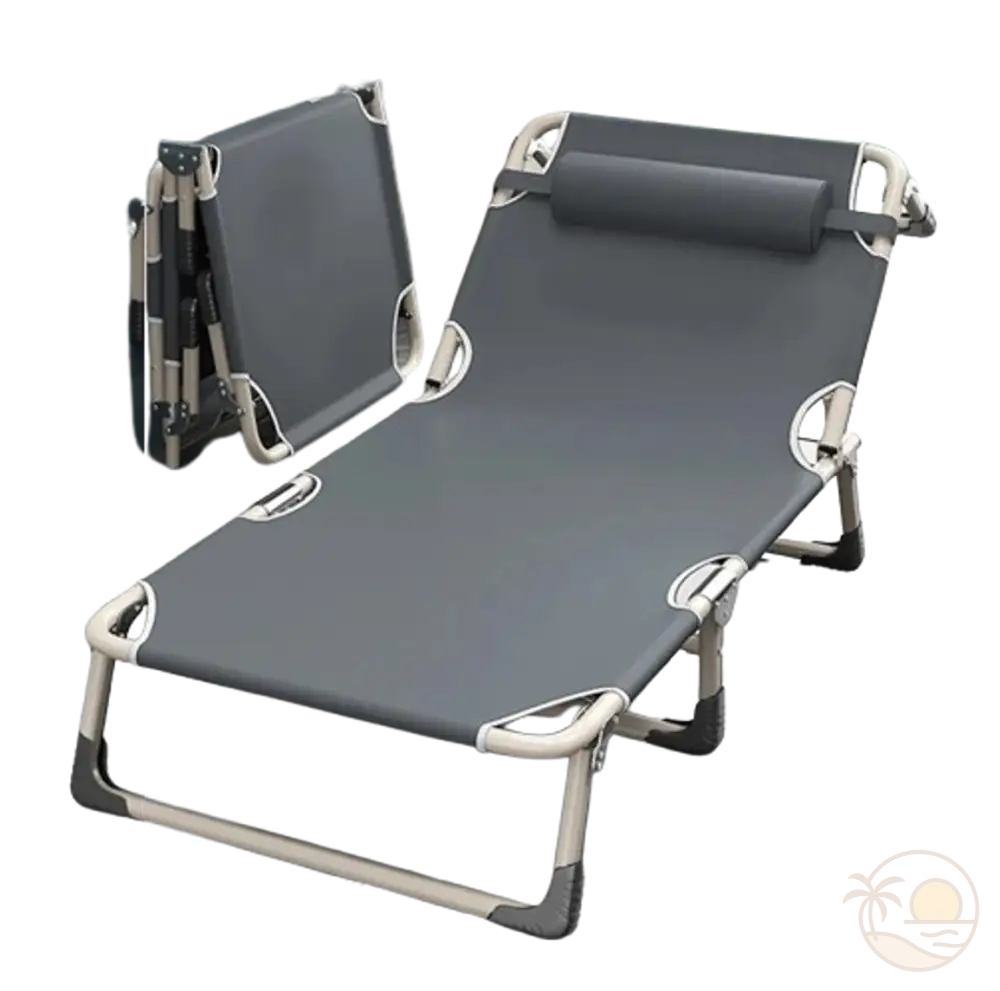 transat de plage pliant ouvert ferme