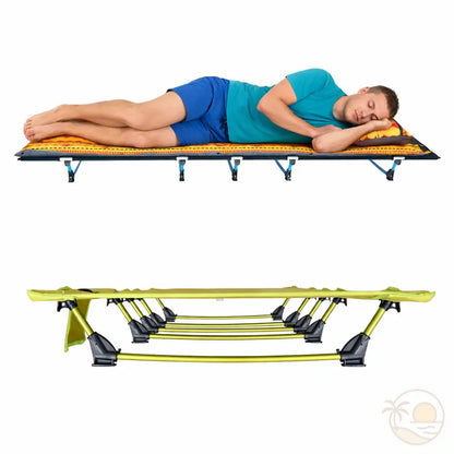 transat de plage ultra leger pliable ouvert