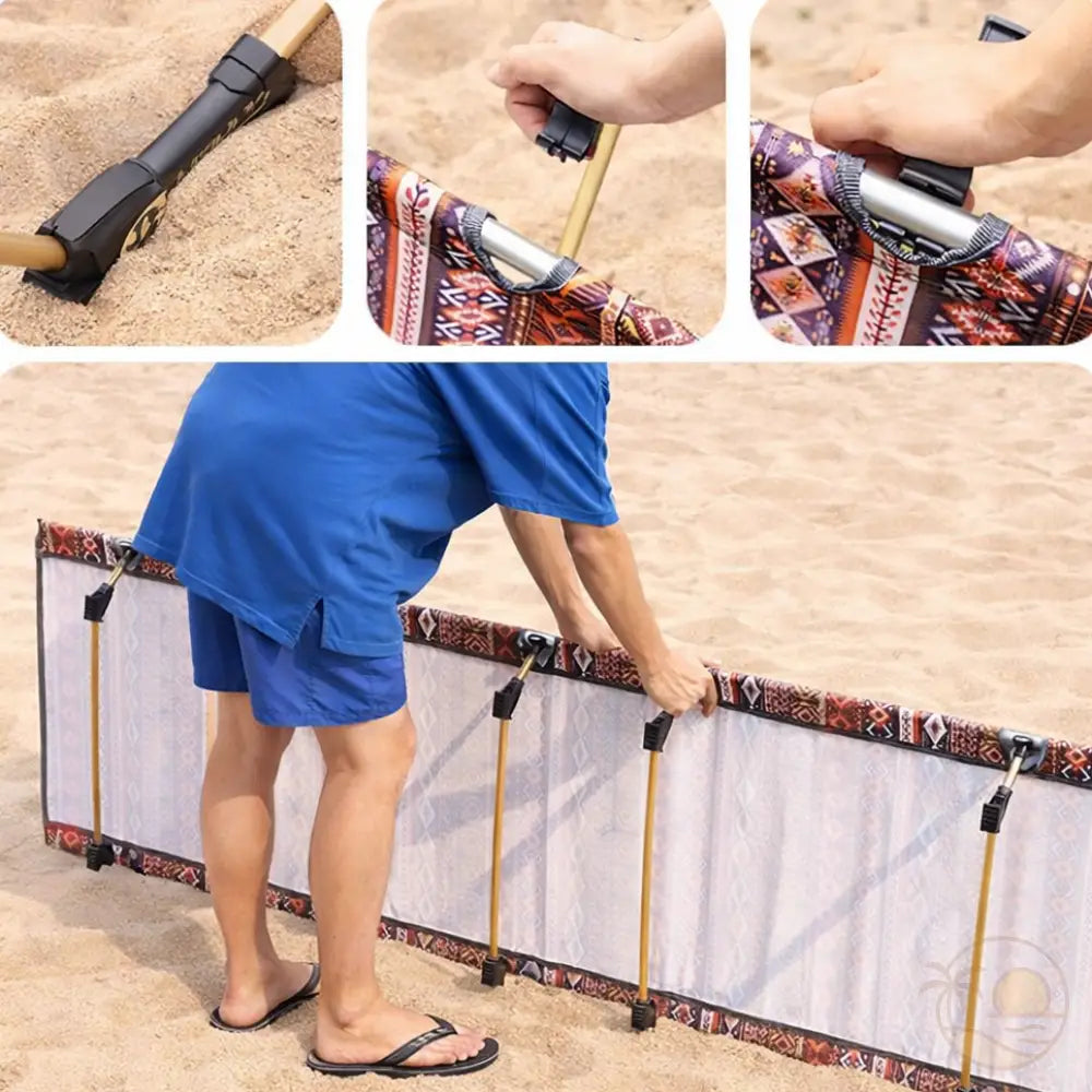 transat de plage ultra leger pliable rouge installation