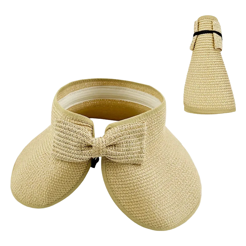 visiere pour femme beige fonce ouverte pliee