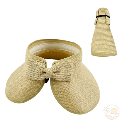 visiere pour femme beige fonce ouverte pliee