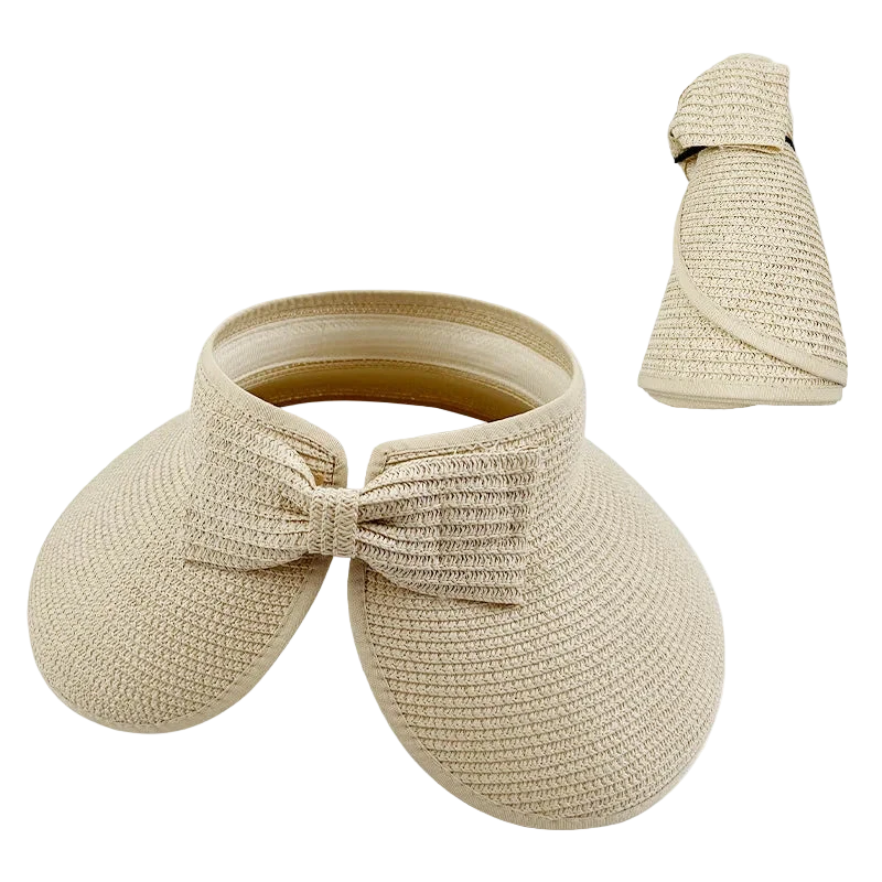 visiere pour femme beige ouverte pliee