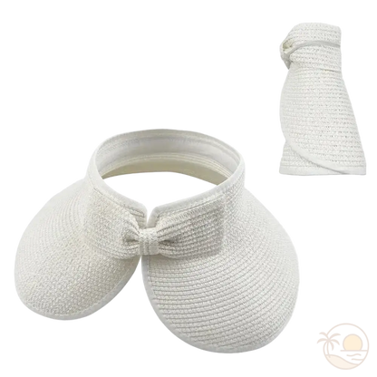 visiere pour femme blanc ouverte pliee