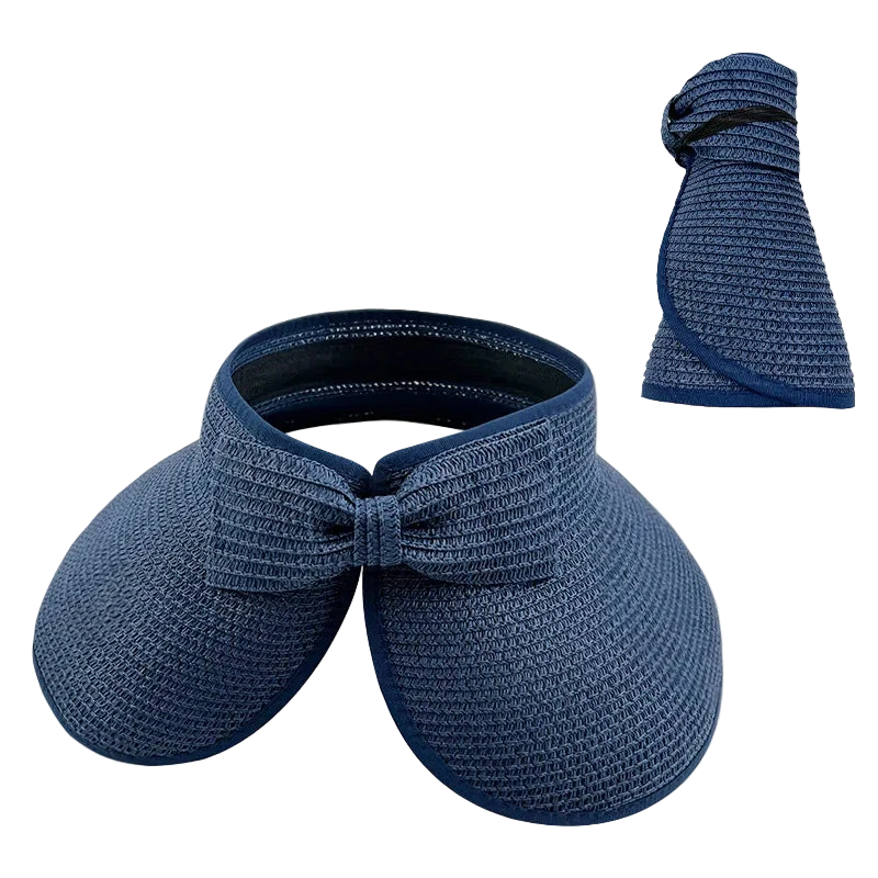 visiere pour femme bleu marine ouverte pliee