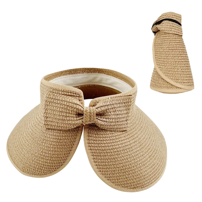 visiere pour femme marron clair ouverte pliee