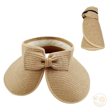 visiere pour femme marron clair ouverte pliee