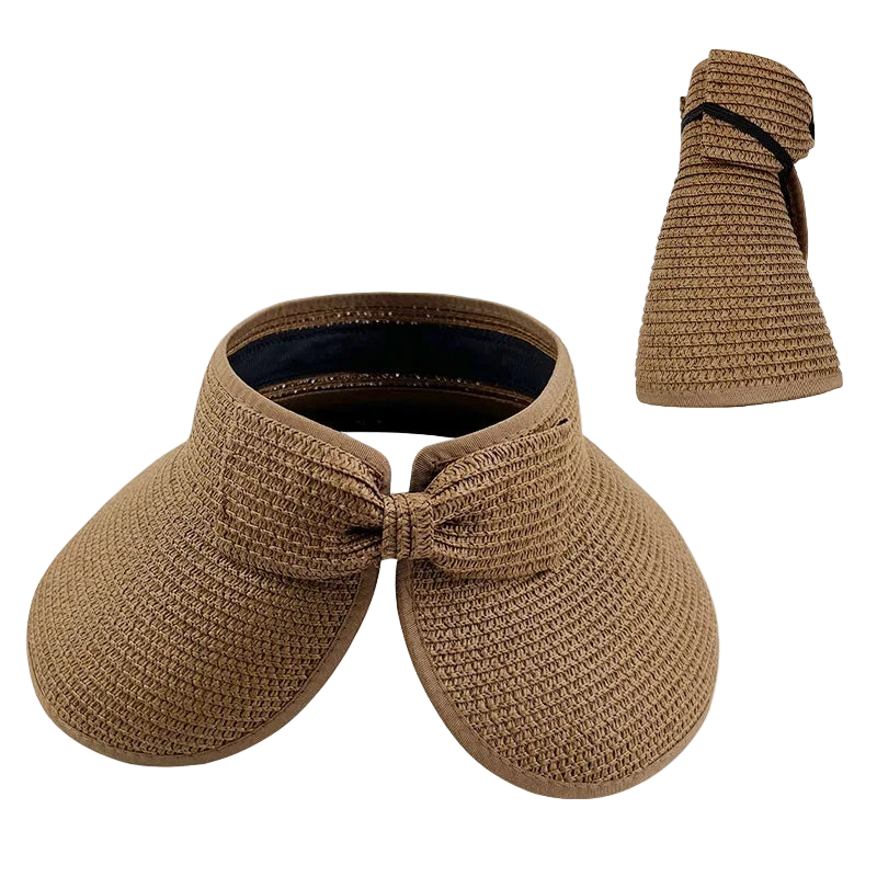 visiere pour femme marron ouverte pliee