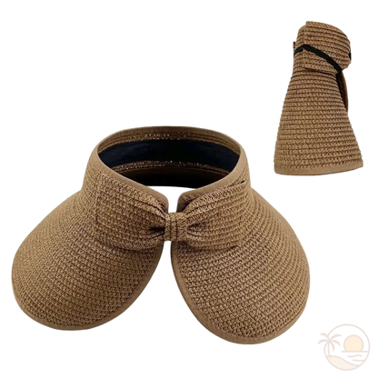 visiere pour femme marron ouverte pliee