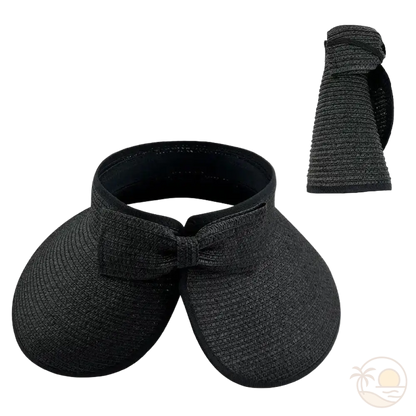 visiere pour femme noir ouverte pliee