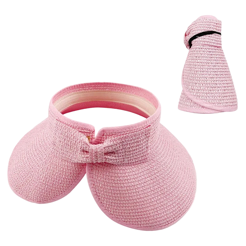 visiere pour femme rose ouverte pliee