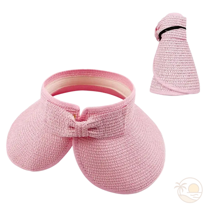 visiere pour femme rose ouverte pliee