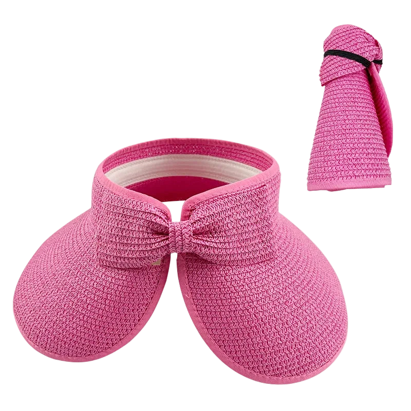 visiere pour femme rose vif ouverte pliee