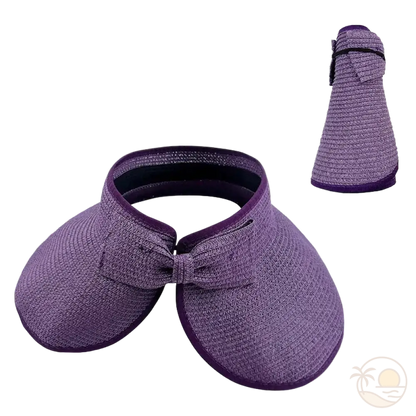 visiere pour femme violet ouverte pliee